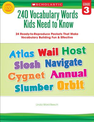 240 Vocabulary Words Kids Need to Know: Grade 3 - MakoStars Store | English Books and Study Materials