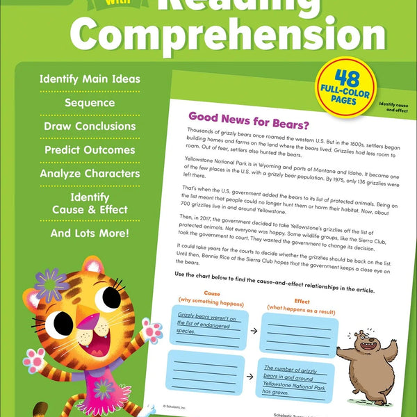 Scholastic Success with Reading Comprehension Grade 3 Workbook - MakoStars Store | English Books and Study Materials