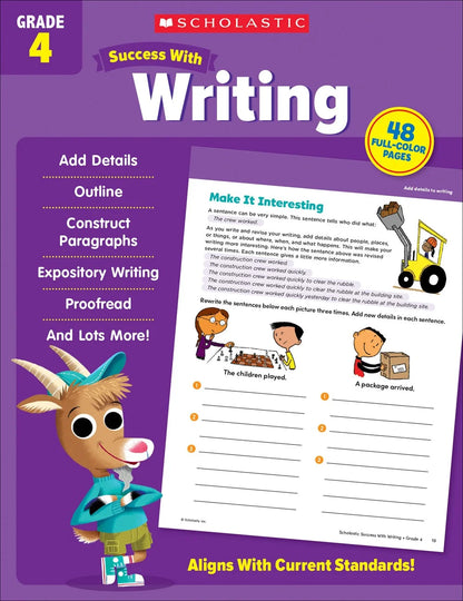 Scholastic Success with Writing Grade 4 Workbook - MakoStars Online Store