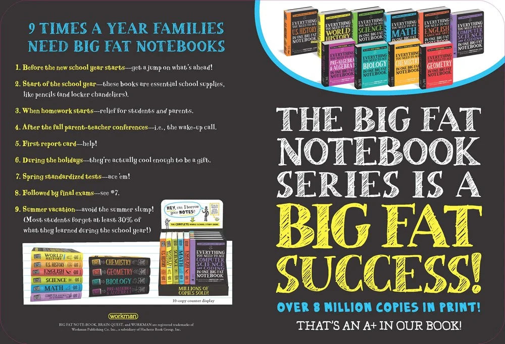 Everything You Need to Ace Math in One Big Fat Notebook - Paperback 