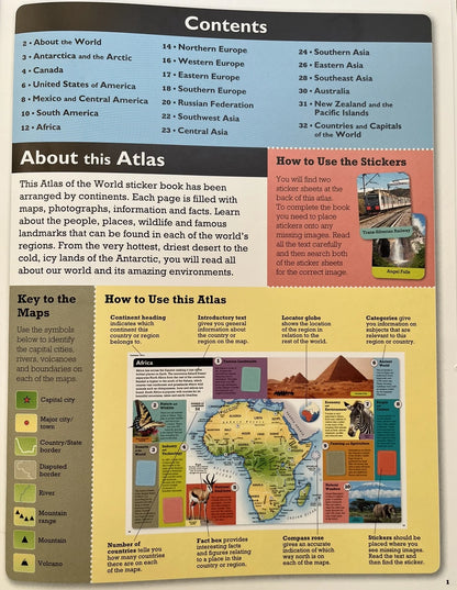 Atlas of the World Children's Sticker Book