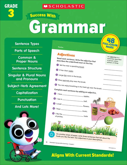 Scholastic Success with Grammar Grade 3 Workbook - MakoStars Store | English Books and Study Materials