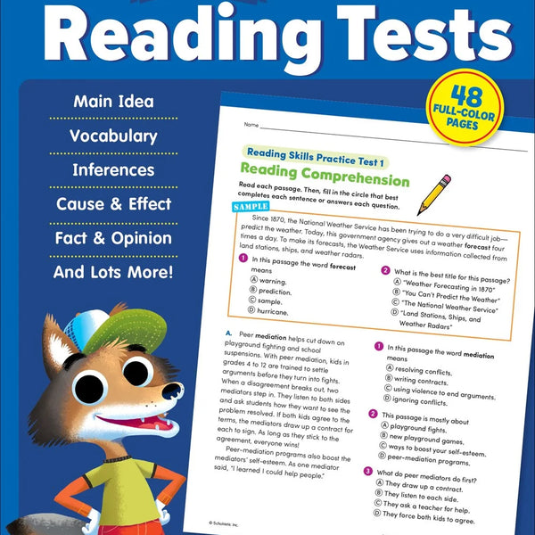 Scholastic Success with Reading Tests Grade 6 Workbook - MakoStars Store | English Books and Study Materials
