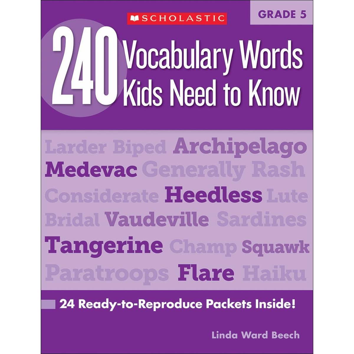 240 Vocabulary Words Kids Need to Know: Grade 5 - MakoStars Online Store