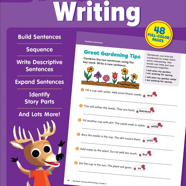 Scholastic Success with Writing Grade 2 Workbook 978-1338798722 Cover Page