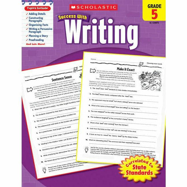 Scholastic Success With Writing: Grade 5 Workbook - MakoStars Online Store
